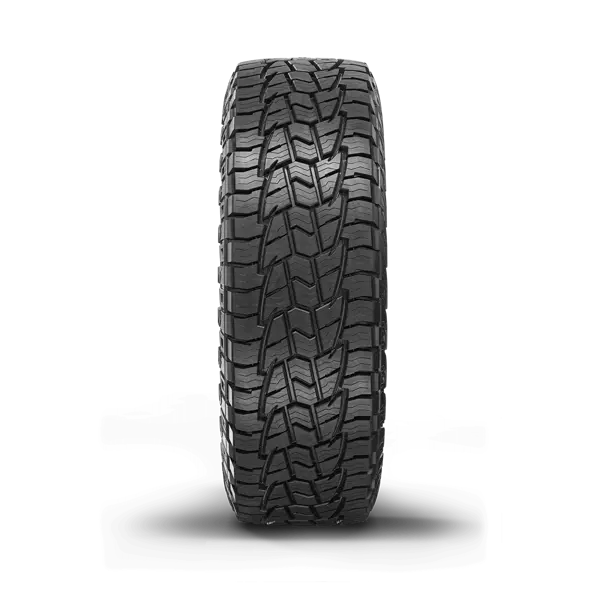 All Terrain tire tread pattern &mdash; aggressive blocky tread designed for off-road grip